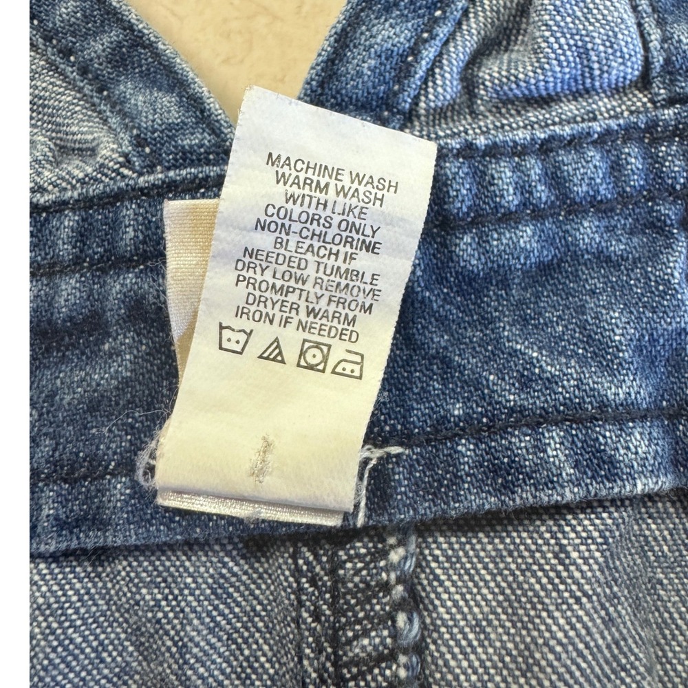 Apples & Oranges Luckenbach Texas Denim Short Kids 12-18 Months Blue Overalls - Picture 8 of 10